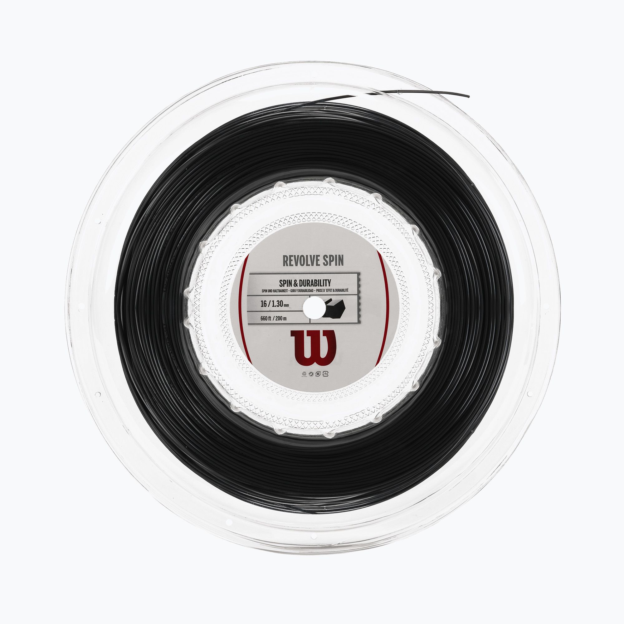 Naciąg tenisowy Wilson Revolve Spin 16 200 m black 