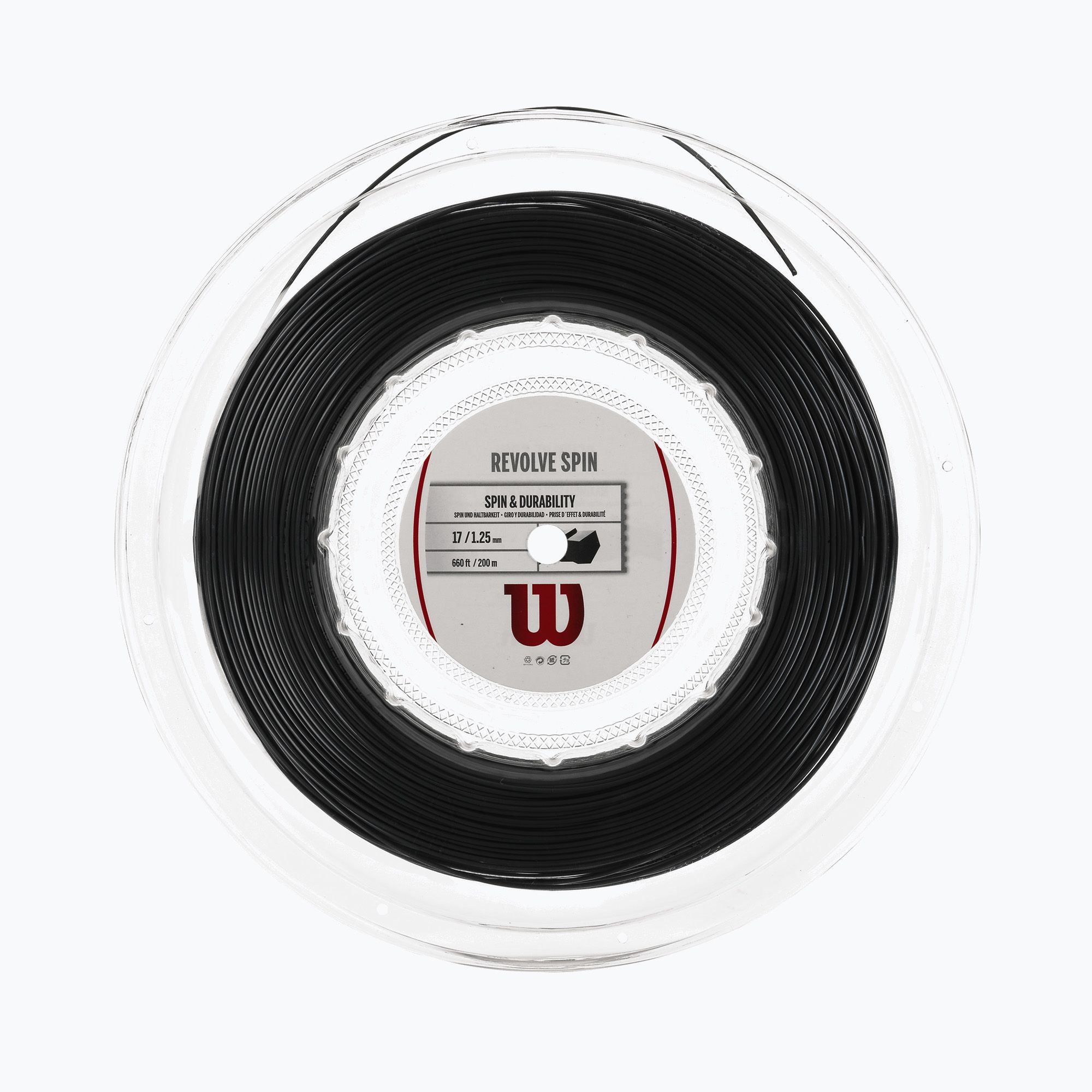 Naciąg tenisowy Wilson Revolve Spin 17 200 m black 