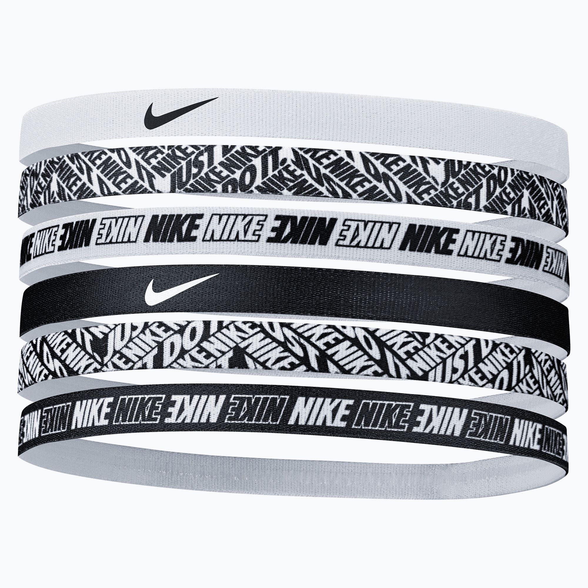 Opaski na głowę Nike Headbands Printed 6 szt. white 
