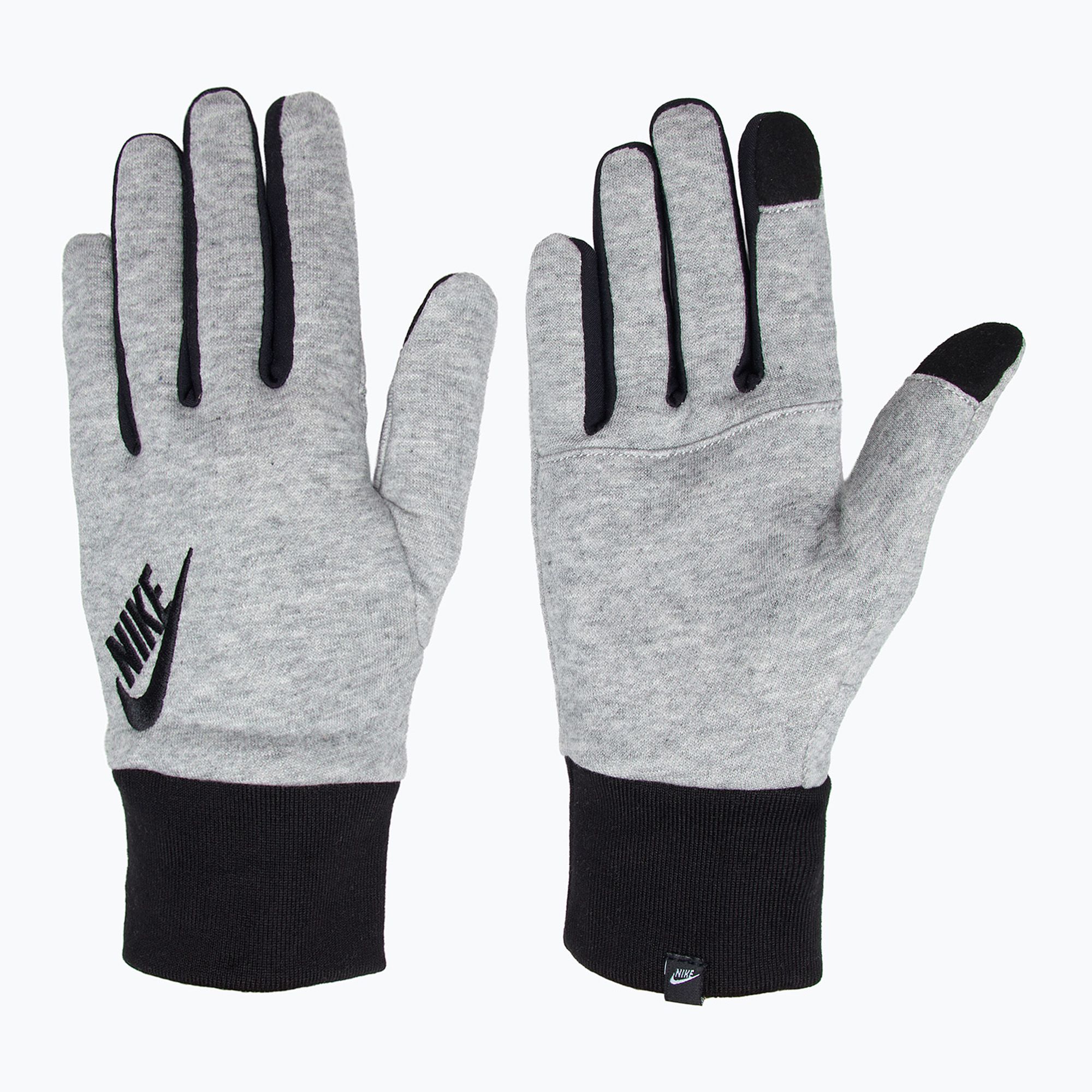 Rękawiczki do biegania męskie Nike Club Fleece 2.0 grey heather/black/black 