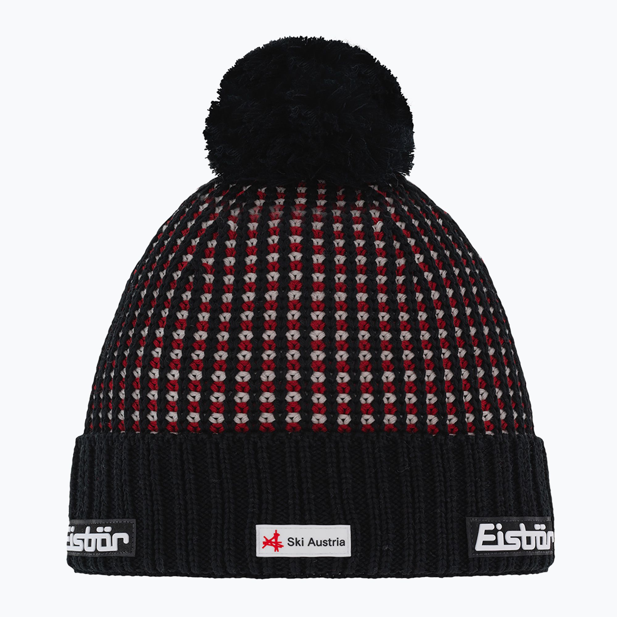 Czapka zimowa Eisbar Flow Os Pompon Rl Ska black/sandstone/burgundy 