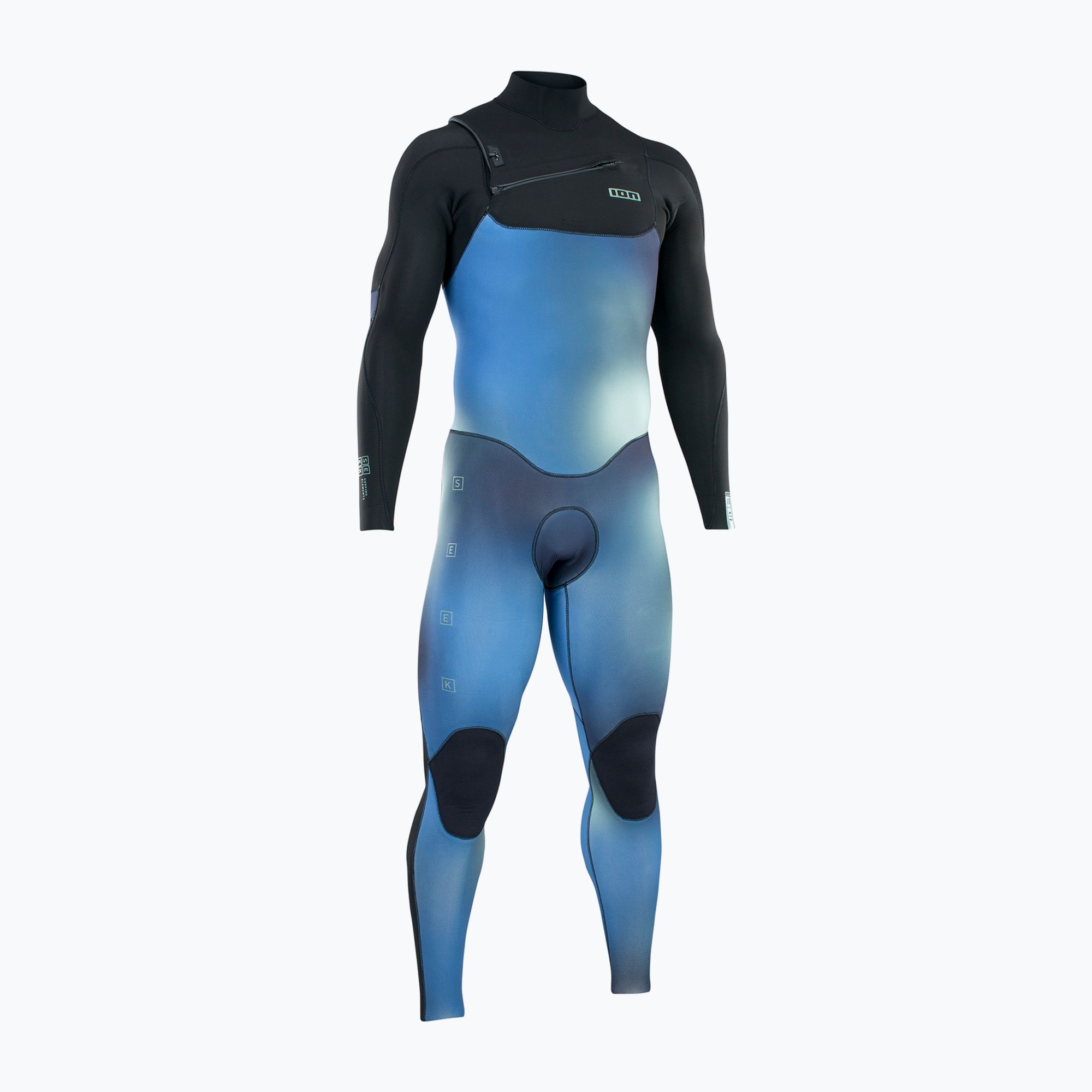Pianka do pływania męska ION Seek Core 5/4 mm Front Zip blue gradient 