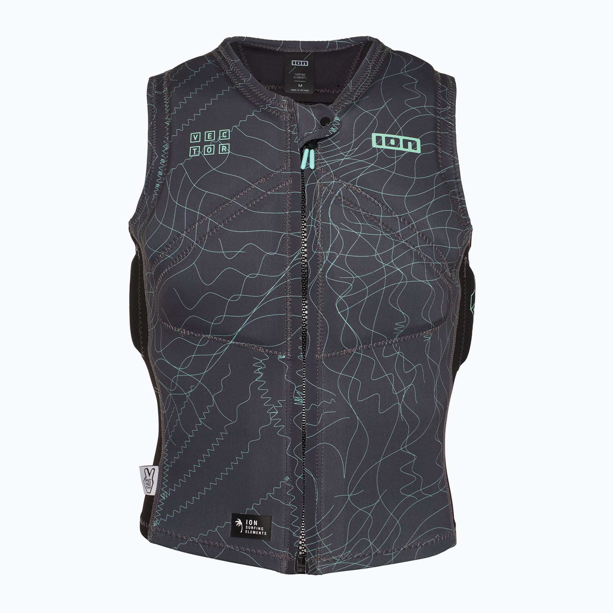 Kamizelka ochronna męska ION Vector Core Front Zip distorted grey 