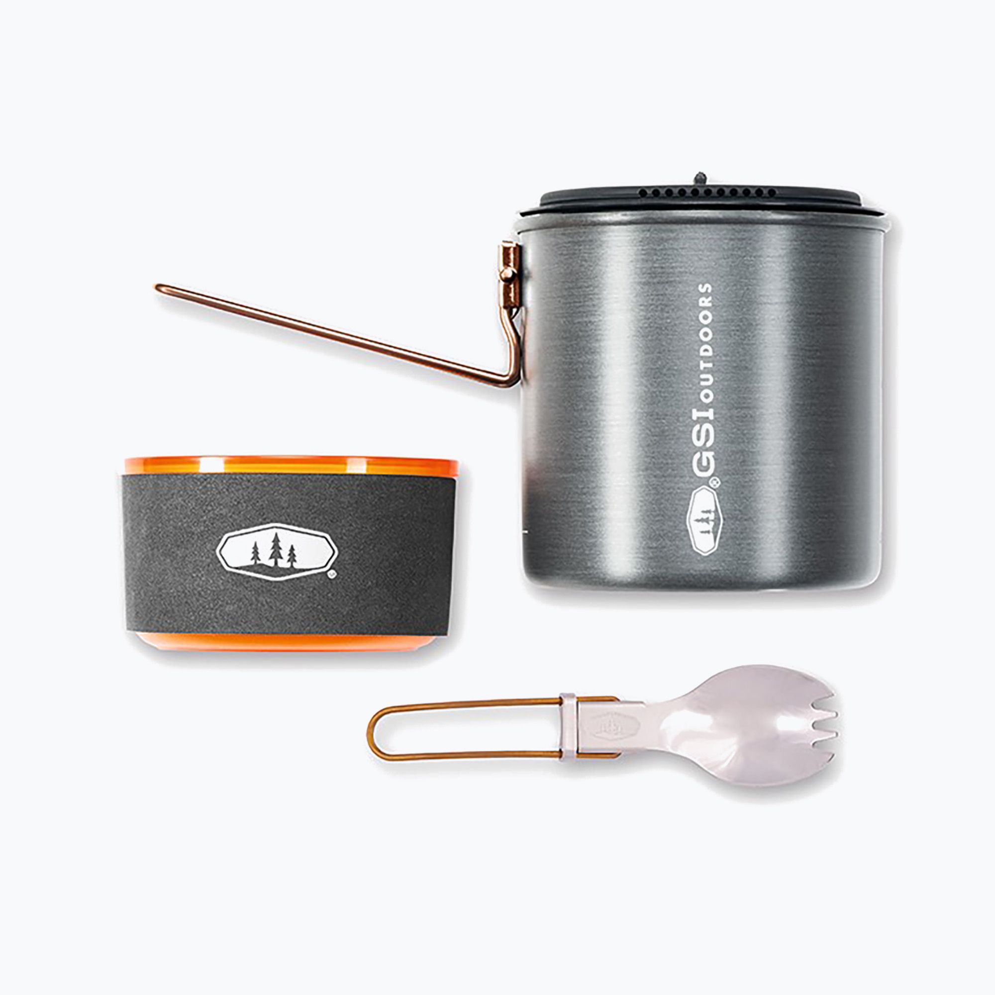 Zestaw naczyń GSI Outdoors Halulite Soloist anodized 