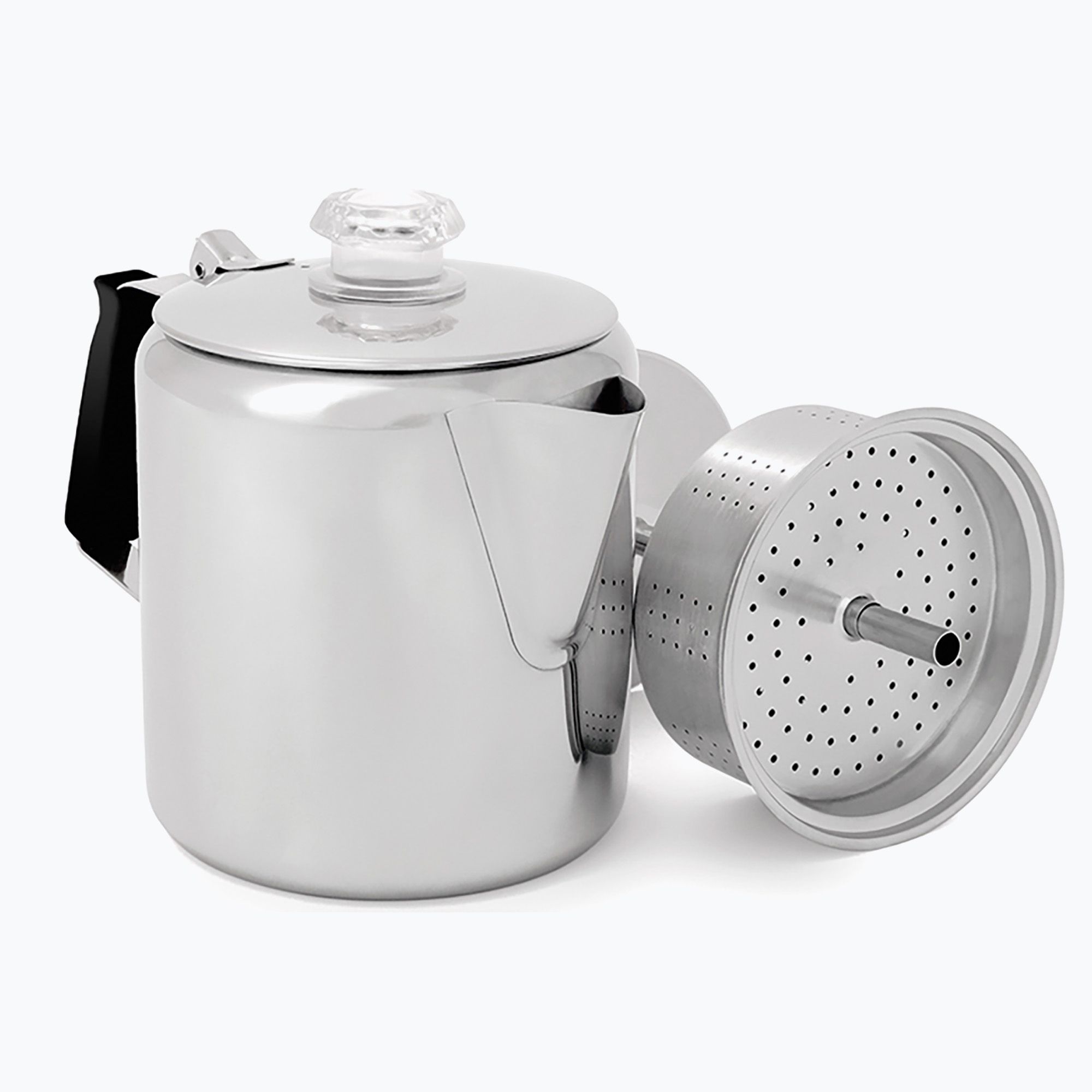 Kawiarka turystyczna GSI Outdoors Glacier Stainless 6 Cup Perc W/Silicone Handle polished 