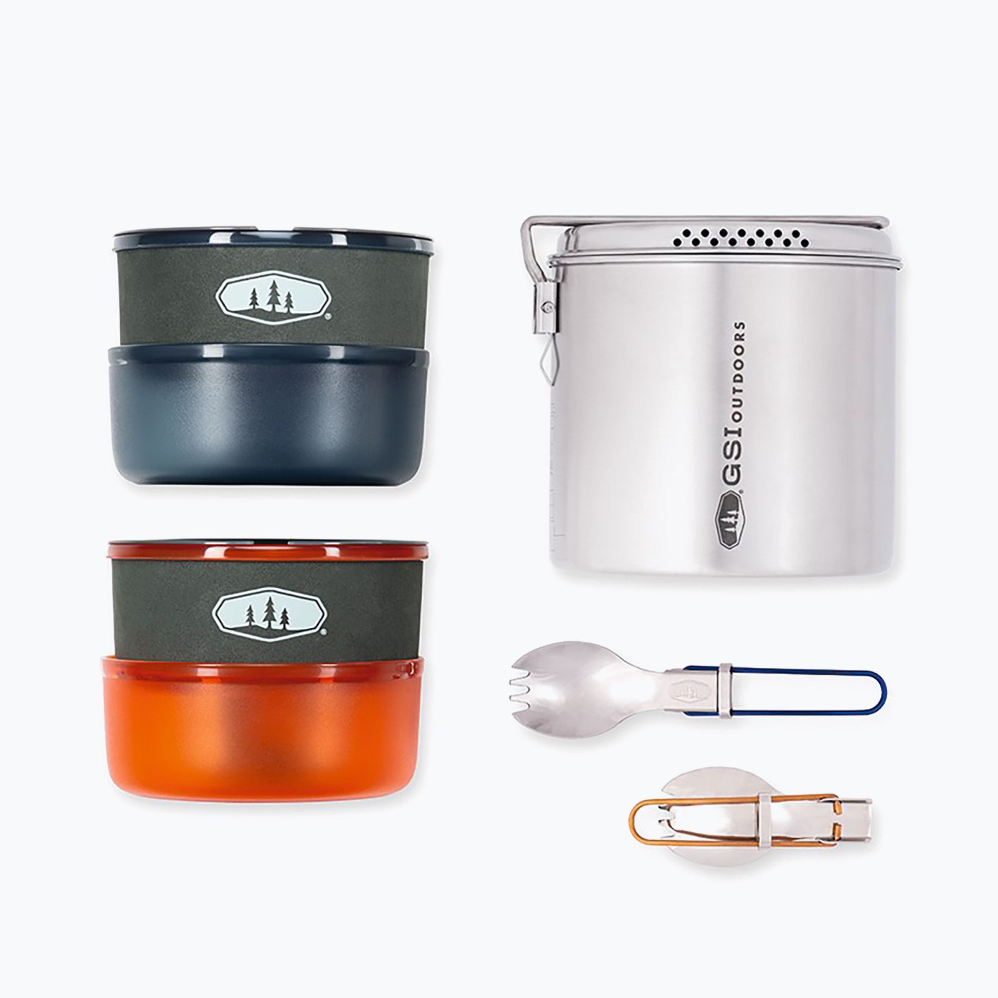Zestaw naczyń turystycznych GSI Outdoors Glacier Dualist brushed stainless 