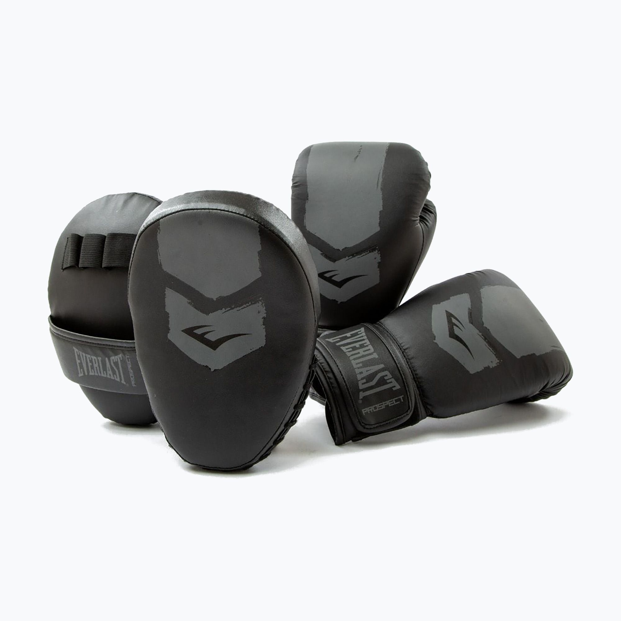 Zestaw bokserski Everlast Prospect 2 Tarcze + rękawice black/grey 
