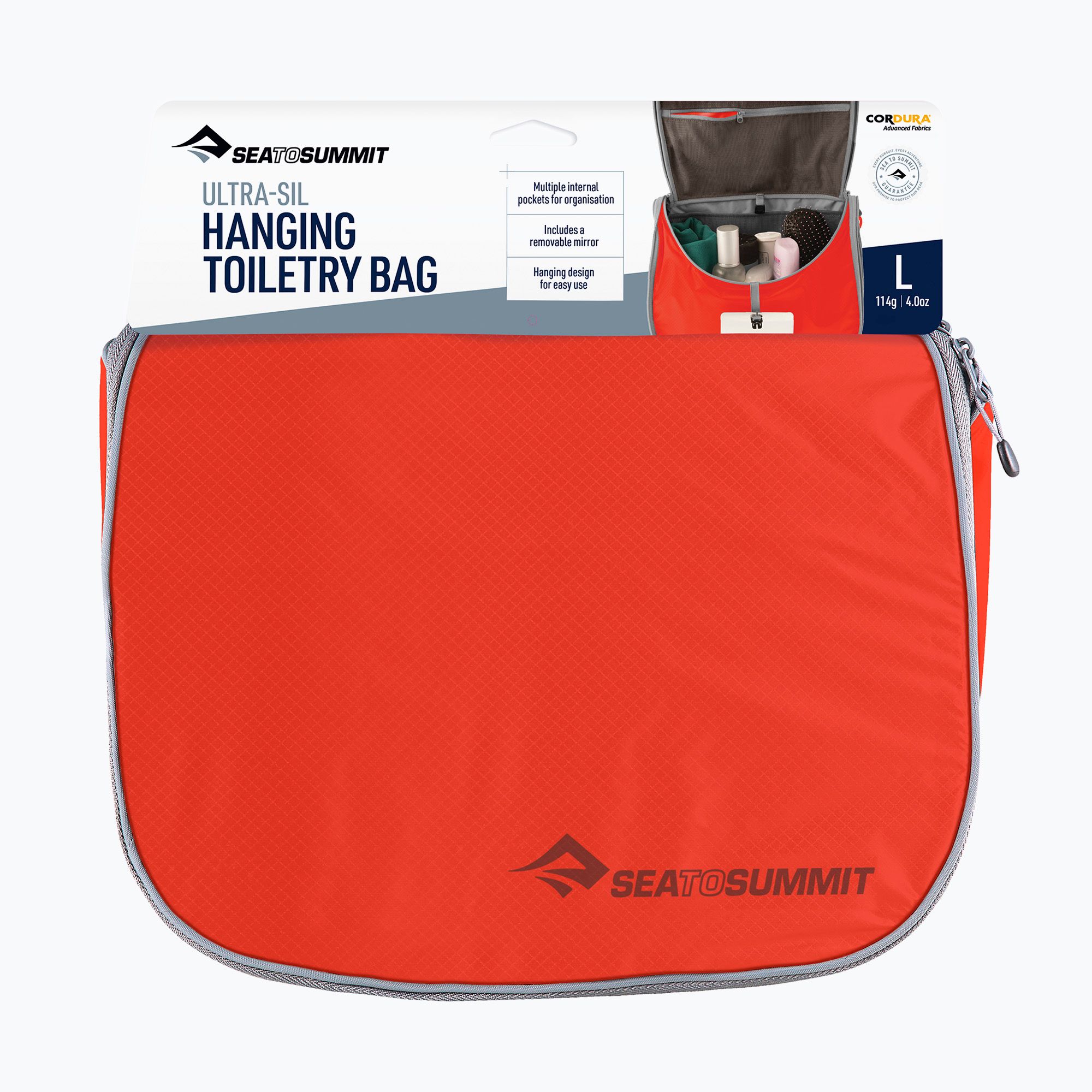 Kosmetyczka Sea to Summit Ultra-Sil Hanging Toiletry Bag spicy orange 