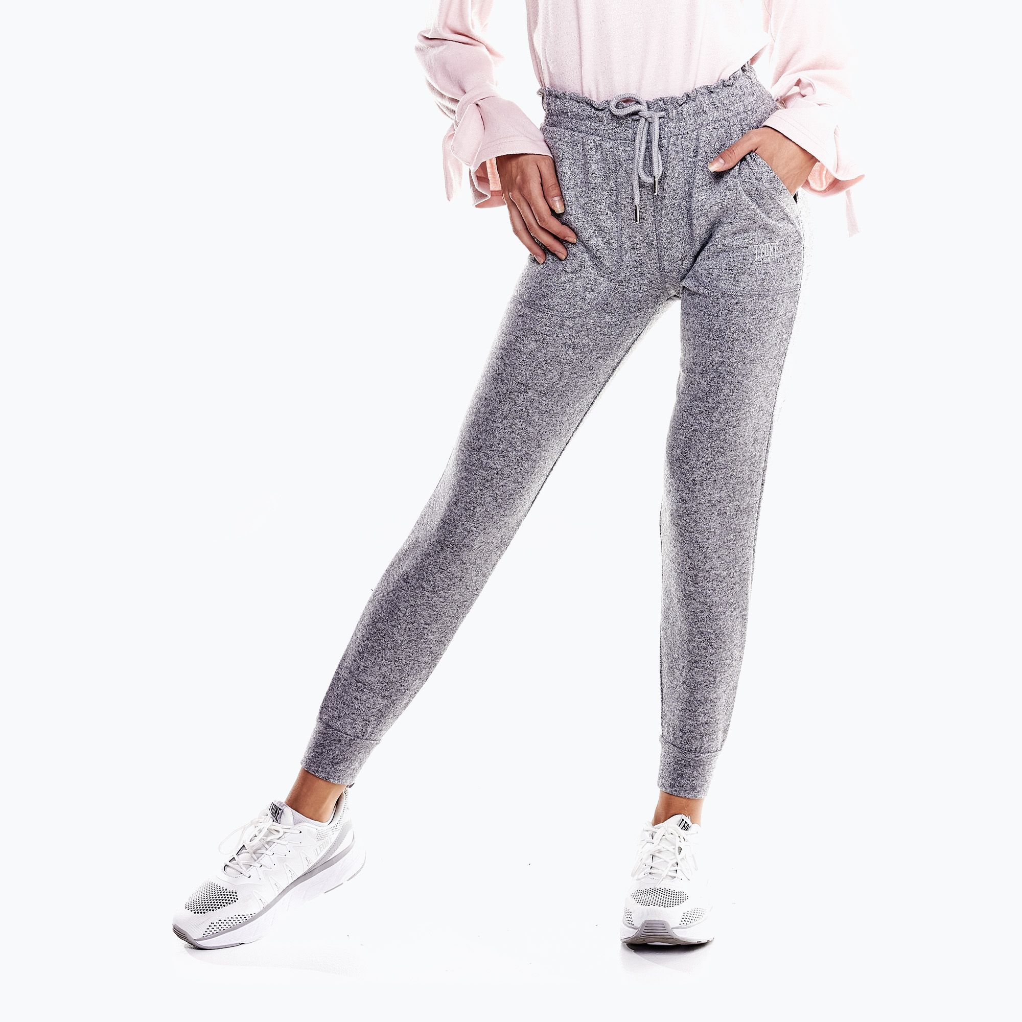 Spodnie damskie LEONE 1947 Sequin grey/melange 