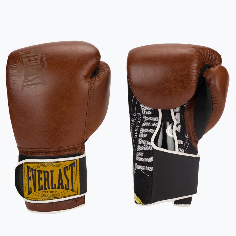 Rękawice bokserskie Everlast 1910 Classic brązowe EV1910 3