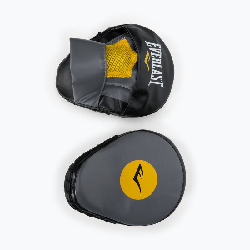 Łapy treningowe trenerskie skórzane Everlast Lea Punch Mantis szare EV4910 2