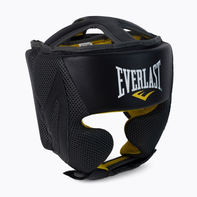 Kask bokserski męski Everlast C3 Evercool Pro Premium Leather czarny
