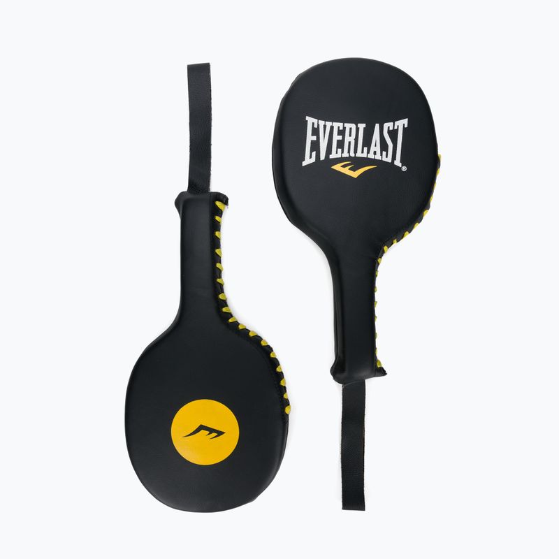 Packi treningowe trenerskie Everlast Lea Punch Paddle skóra 2 szt. czarny 2