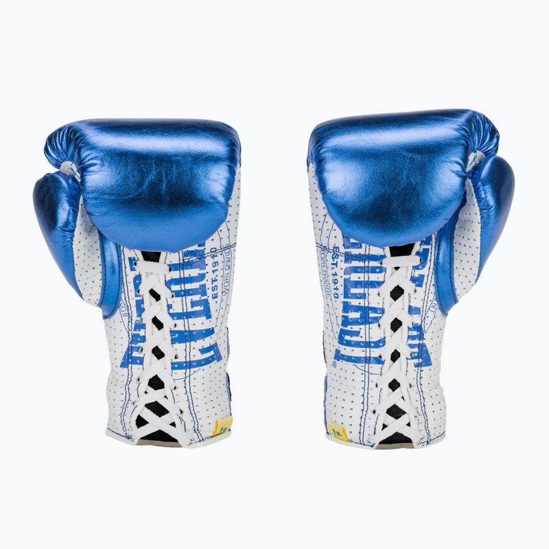 Rękawice bokserskie Everlast Fight Leather blue 3
