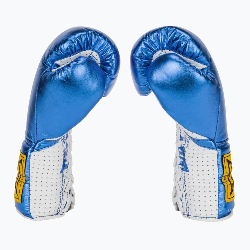Rękawice bokserskie Everlast Fight Leather blue 4