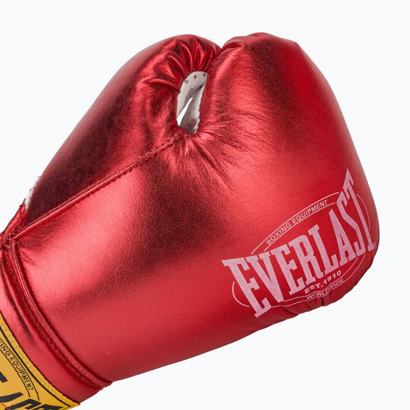 Rękawice bokserskie Everlast Fight Leather red 5