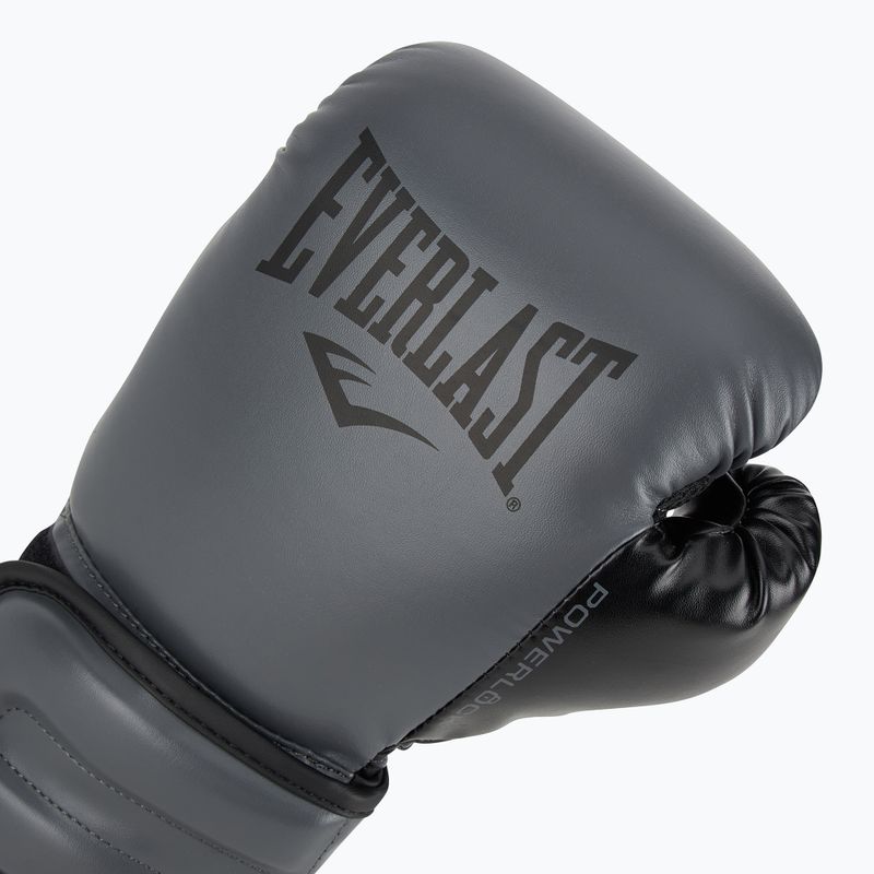 Rękawice bokserskie Everlast Powerlock 2 charocal 5