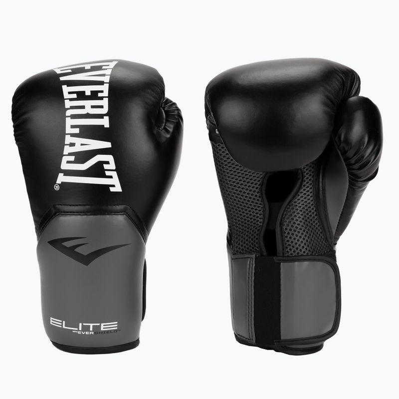 Rękawice bokserskie Everlast Pro Style Elite 2 black/grey 3