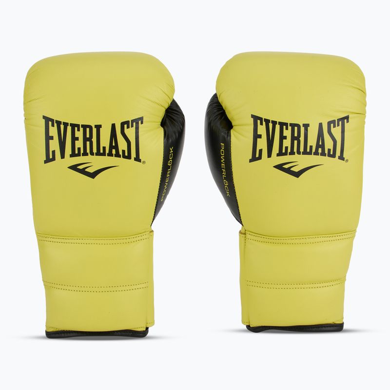 Rękawice bokserskie Everlast Powerlock 2 Laced Pro Training neon yellow 2