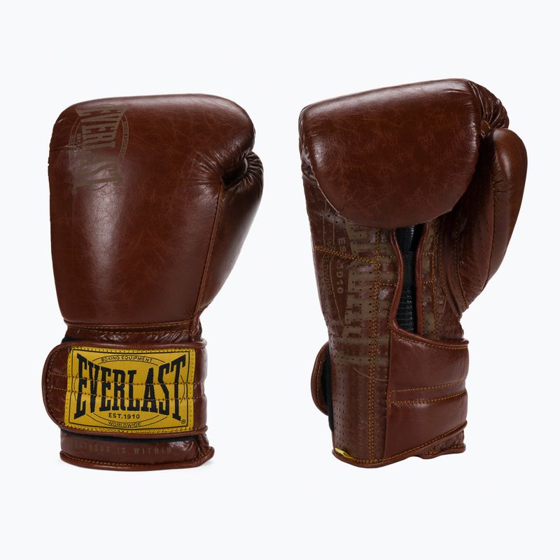 Rękawice bokserskie Everlast 1910 Classic Pro brązowe EV1910PRO 3