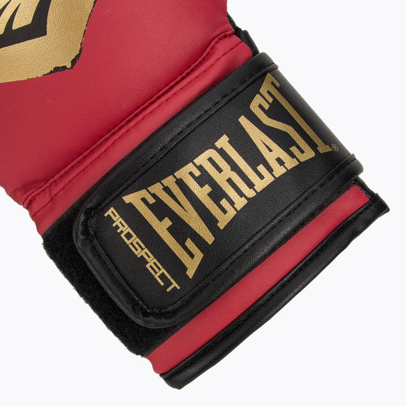 Zestaw bokserski Everlast Prospect 2 Kask + tarcze + rękawice red/gold 7