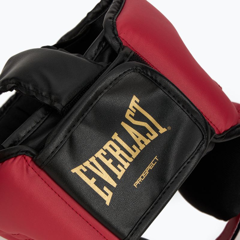 Zestaw bokserski Everlast Prospect 2 Kask + tarcze + rękawice red/gold 15