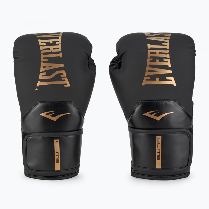 Rękawice bokserskie Everlast Pro Style Elite 2 black/gold 2