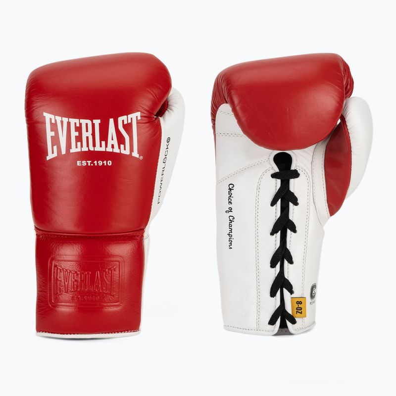 Rękawice bokserskie Everlast Powerlock OG Pro Fight red/white