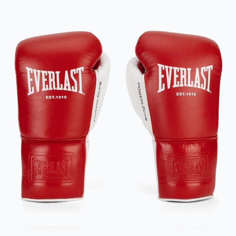 Rękawice bokserskie Everlast Powerlock OG Pro Fight red/white 2