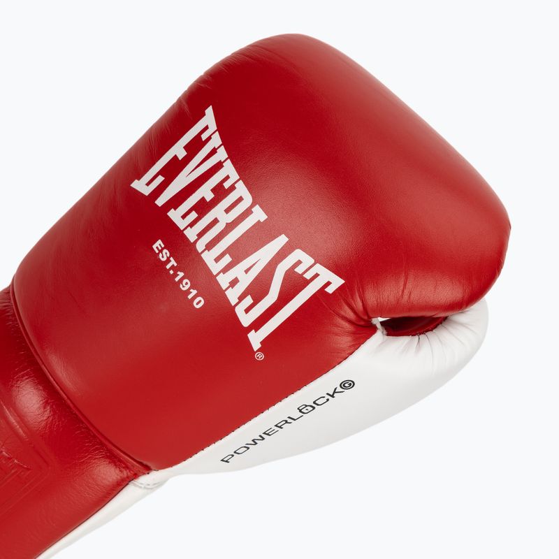 Rękawice bokserskie Everlast Powerlock OG Pro Fight red/white 5