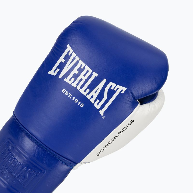 Rękawice bokserskie Everlast Powerlock OG Pro Fight blue/white 5