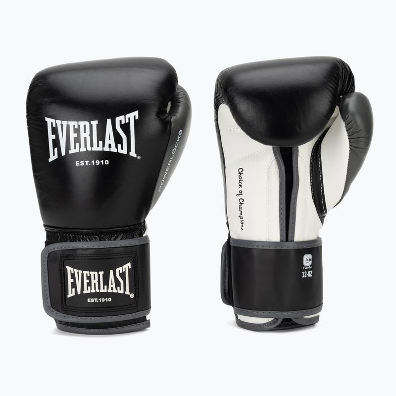 Rękawice bokserskie Everlast Powerlock OG H&L Leather Advanced Training black/white