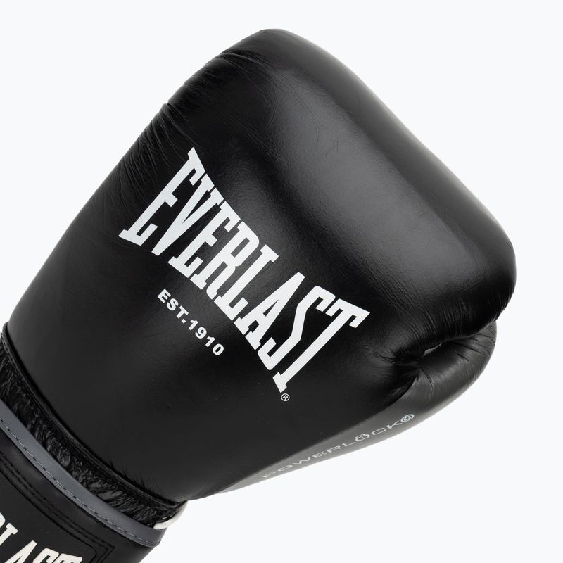 Rękawice bokserskie Everlast Powerlock OG H&L Leather Advanced Training black/white 5