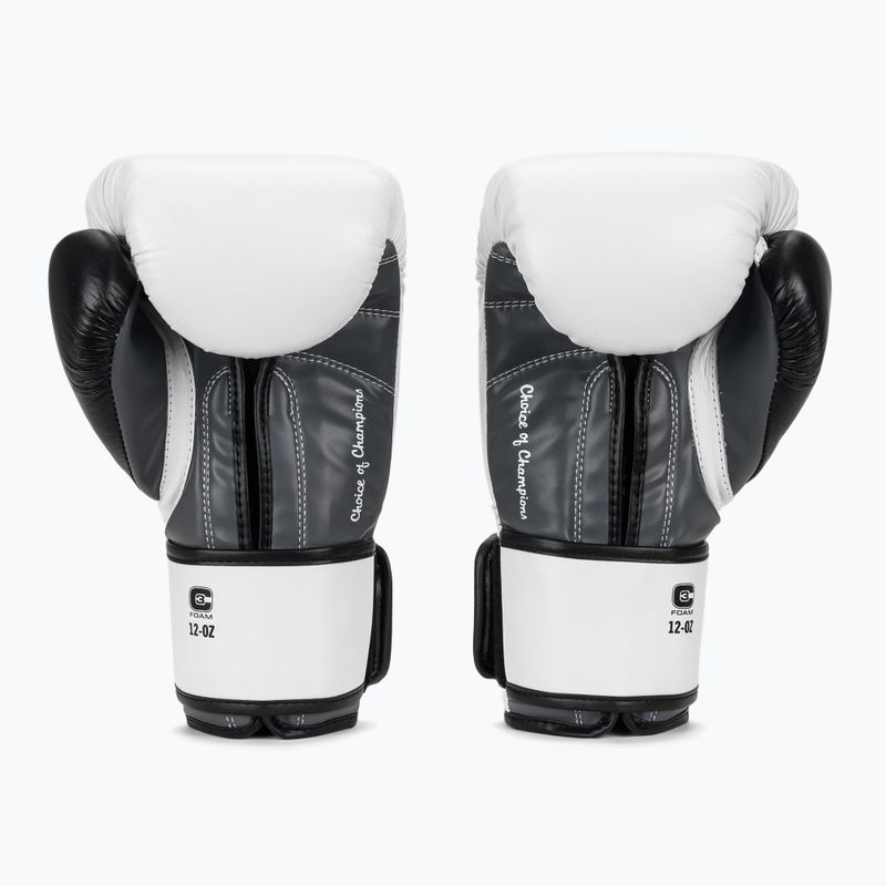 Rękawice bokserskie Everlast Powerlock OG H&L Leather Advanced Training white/black 3