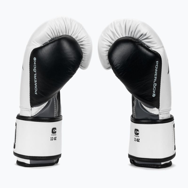 Rękawice bokserskie Everlast Powerlock OG H&L Leather Advanced Training white/black 4