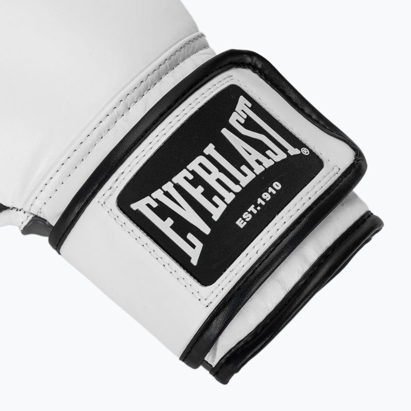 Rękawice bokserskie Everlast Powerlock OG H&L Leather Advanced Training white/black 5