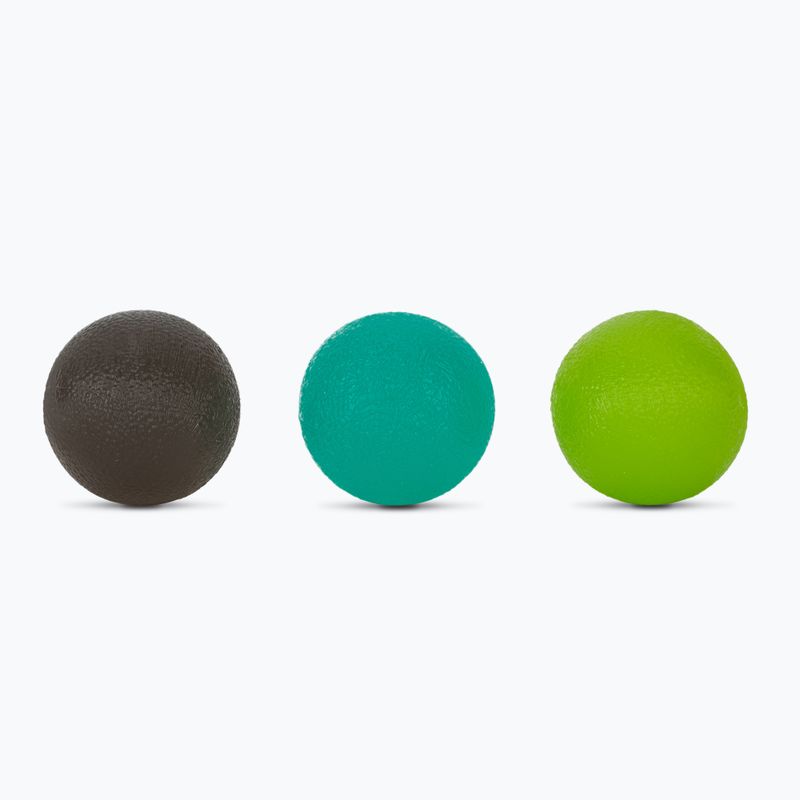 Piłki do masażu Gaiam Restore Hand Therapy Knit green/yellow/black 2
