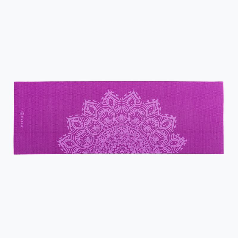 Mata do jogi Gaiam Purple Mandala 6 mm fioletowa 62202 2