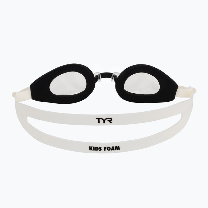 Okulary do pływanie dziecięce TYR Foam Youth clear/black/white 4