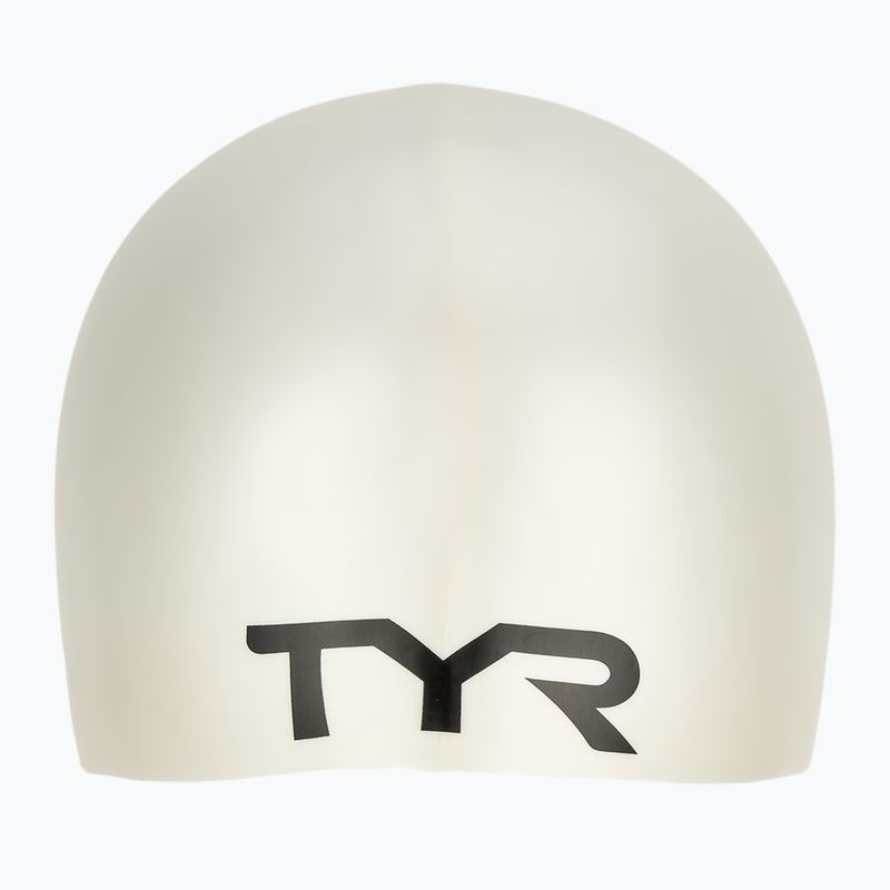 Czepek pływacki dziecięcy TYR Wrinkle-Free Silicone white