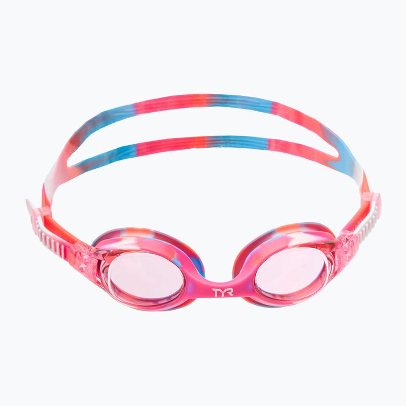 Okulary do pływania dziecięce TYR Swimple Tie Dye Non-Mirrored pink/pink/white 2