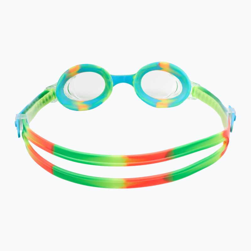Okulary do pływania dziecięce TYR Swimple Tie Dye Non-Mirrored clear/ green/ orange 4