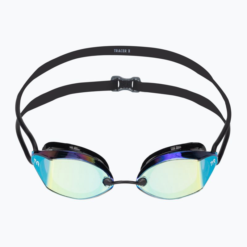 Okulary do pływania TYR Tracer-X Racing Mirrored gold/black 2