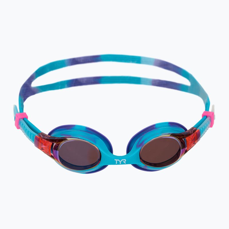 Okulary do pływania dziecięce TYR Swimple Tie Dye Mirrored purple/turqoise/purple 2