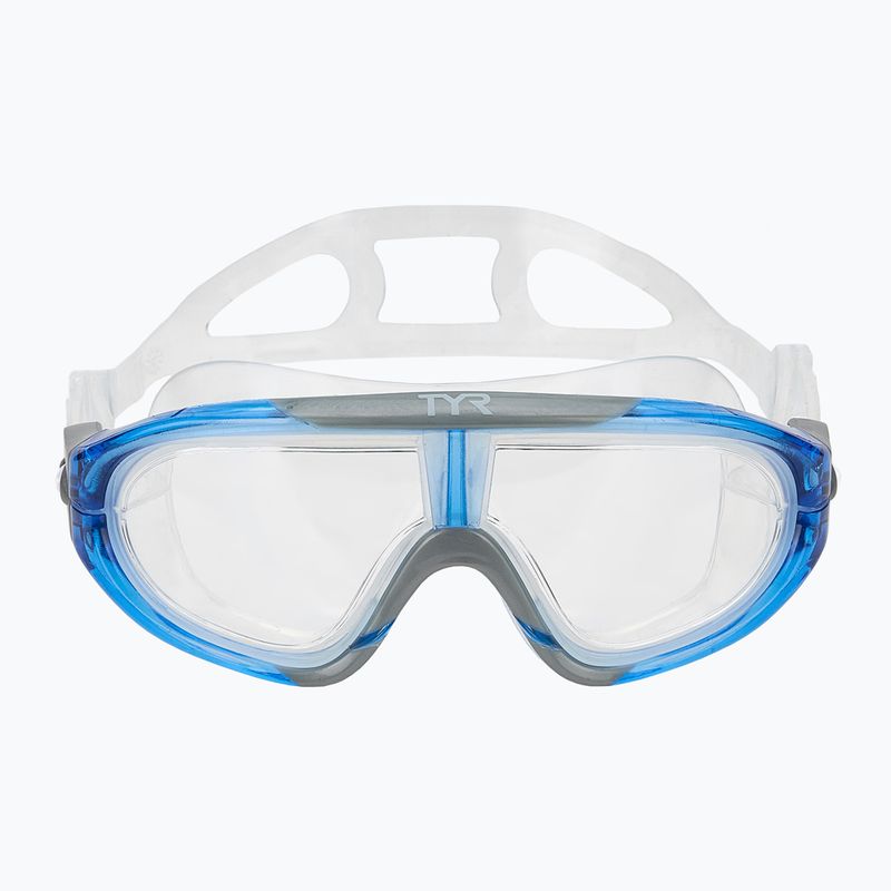 Maska do pływania TYR Orion clear/ blue/ grey 2