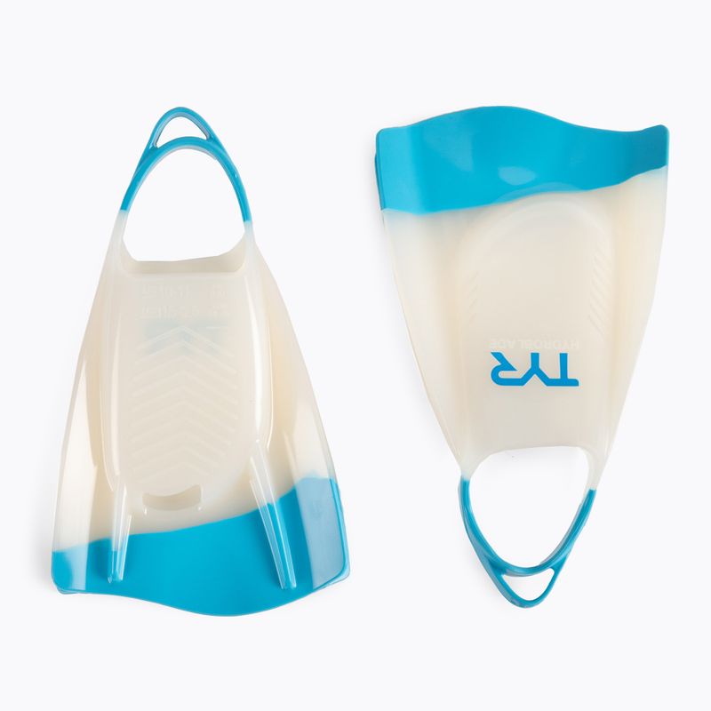 Płetwy do pływania TYR Hydroblade white/blue 2