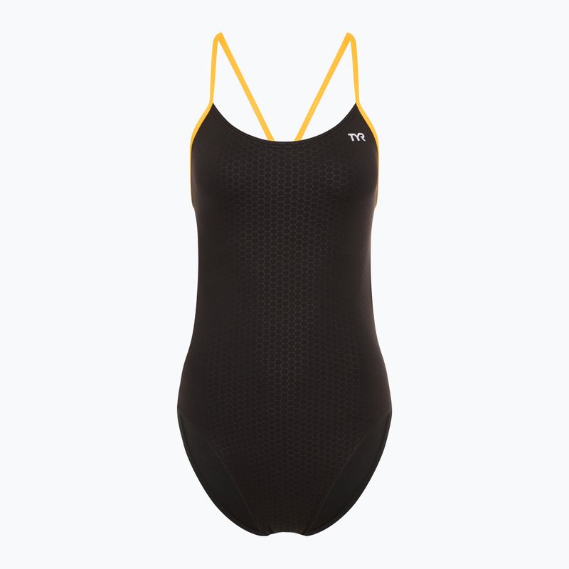 Strój pływacki jednoczęściowy damski TYR Hexa Cutoutfit black/gold