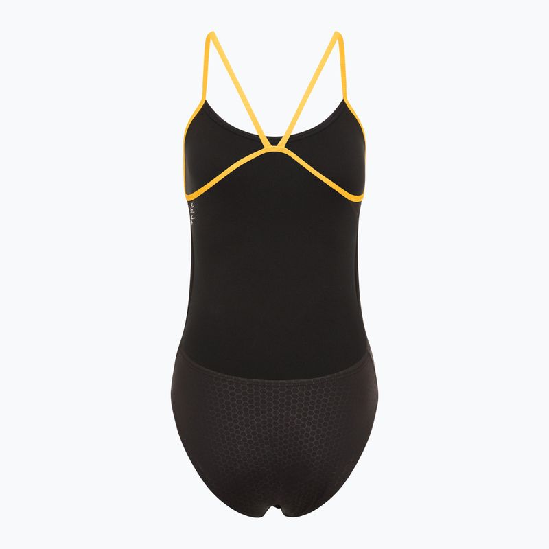 Strój pływacki jednoczęściowy damski TYR Hexa Cutoutfit black/gold 2