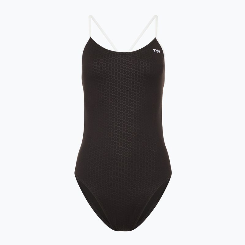 Strój pływacki jednoczęściowy damski TYR Hexa Cutoutfit black/white