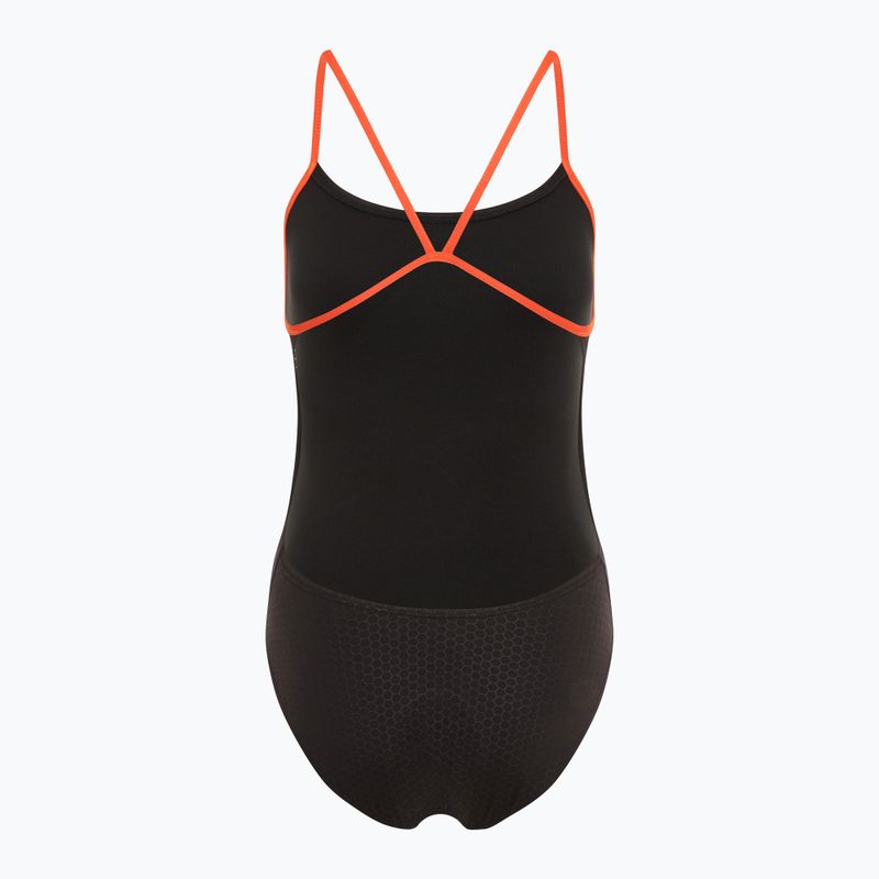 Strój pływacki jednoczęściowy damski TYR Hexa Cutoutfit black/orange 3